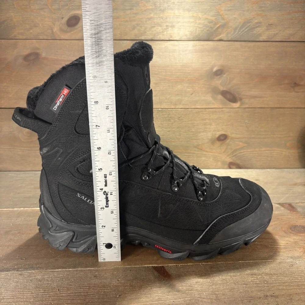 Salomon Nytro GTX Mens size 11.5 shoes Black Waterproof Insulated Winter boots